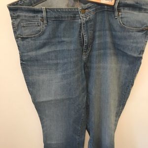LOFT Capri jeans with lace-up detail